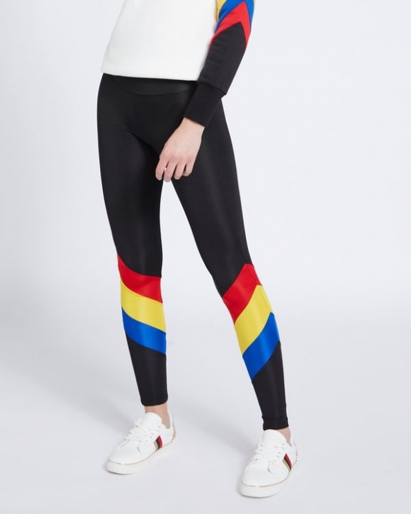 Savida Striped Hem Leggings Savida Striped Hem Leggings