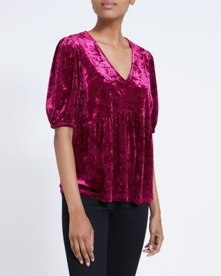 Velvet Puff Sleeve Top Velvet Puff Sleeve Top