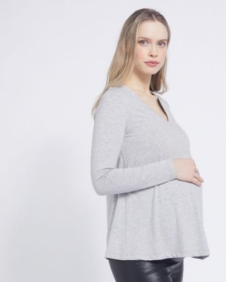 Savida V-Neck Flared Maternity Top Savida V-Neck Flared Maternity Top