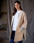 Paul Costelloe Living Studio Stone Curved Hem Coat Paul Costelloe Living Studio Stone Curved Hem Coat