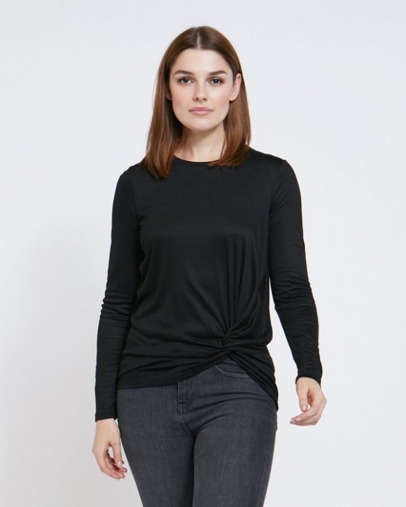 Paul Costelloe Living Studio Black Twist Front Top Paul Costelloe Living Studio Black Twist Front Top