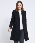Paul Costelloe Living Studio Black Notch Neck Coat Paul Costelloe Living Studio Black Notch Neck Coat