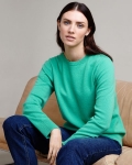 Paul Costelloe Living Studio Green Cashmere Crew Neck Jumper Paul Costelloe Living Studio Green Cashmere Crew Neck Jumper