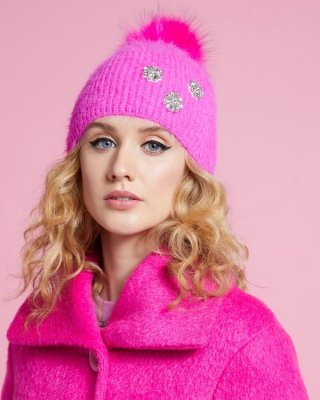 Savida Fluffy Flower Embellished Hat Savida Fluffy Flower Embellished Hat