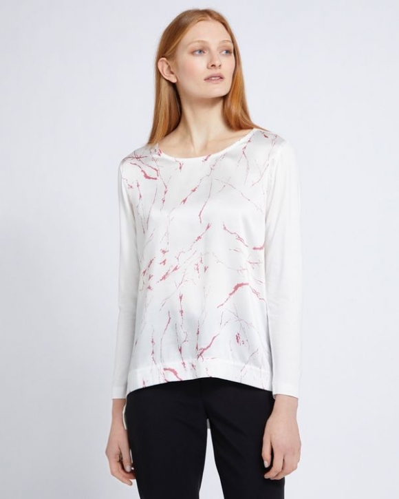 Carolyn Donnelly The Edit High Low Marble Print Top Carolyn Donnelly The Edit High Low Marble Print Top