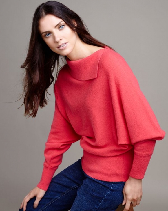 Paul Costelloe Living Studio Coral Cashmere Cowl Neck Jumper Paul Costelloe Living Studio Coral Cashmere Cowl Neck Jumper