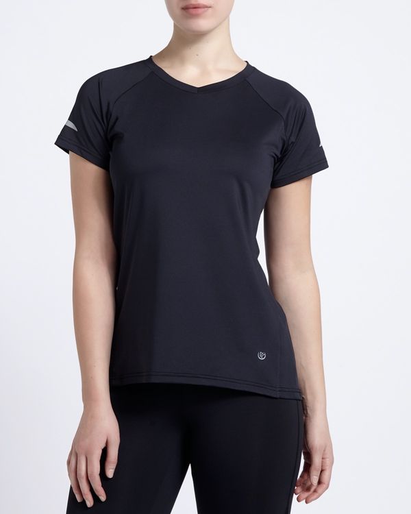 Mesh Insert V-Neck Tee