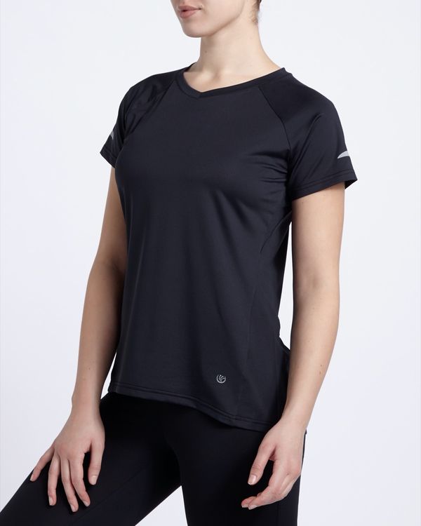 Mesh Insert V-Neck Tee