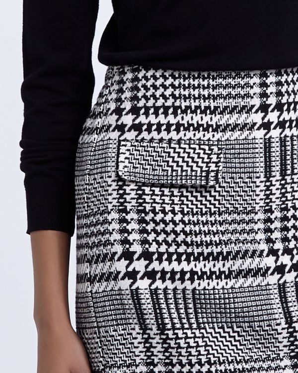 Elasticated Waist Check Mini Skirt