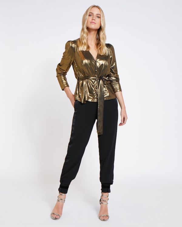 Lennon Courtney at Dunnes Stores Dynasty Lame Top