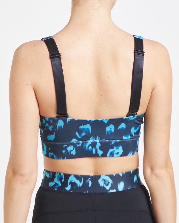 Printed Cross Back Sports Bra