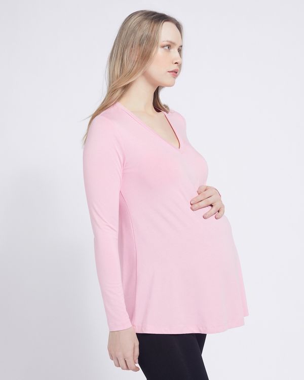 Savida Maternity V-Neck Flared Top