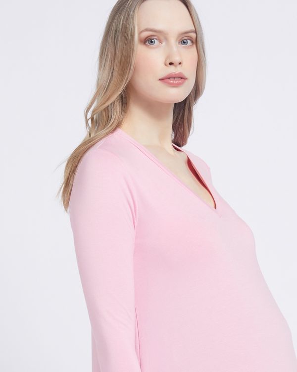 Savida Maternity V-Neck Flared Top