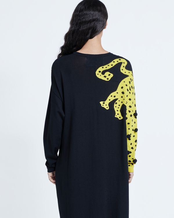 Joanne Hynes Its Tiger Lady Wrapped Around Me! Knit Sweater Dress