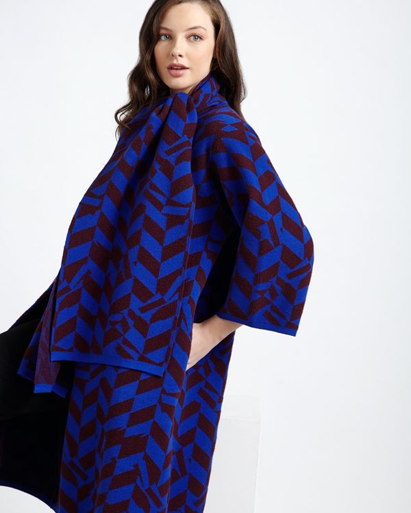 Lennon Courtney at Dunnes Stores Chevron Coatigan Scarf Combo