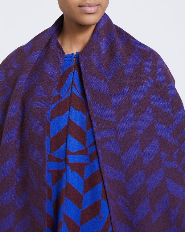 Lennon Courtney at Dunnes Stores Chevron Coatigan Scarf Combo