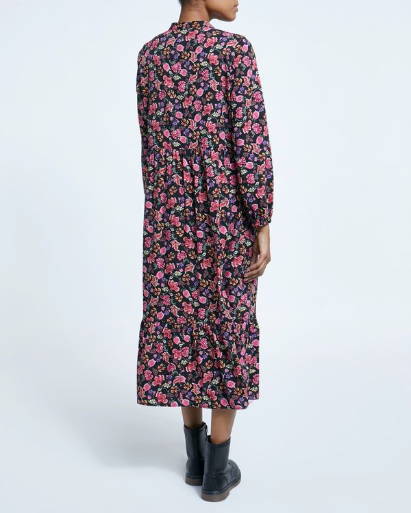 Tie Neck Midi Dress
