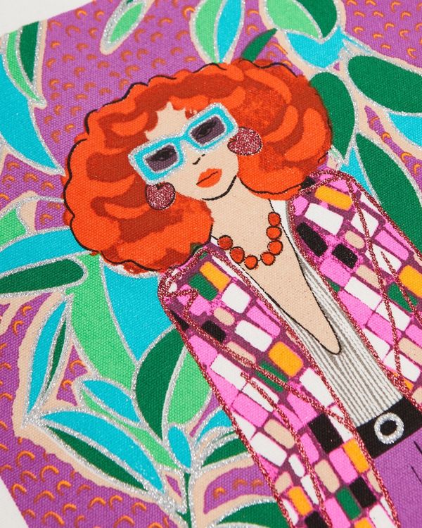 Savida Glitter Print Tote Bag