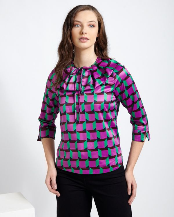 Lennon Courtney at Dunnes Stores Check Mate Blouse