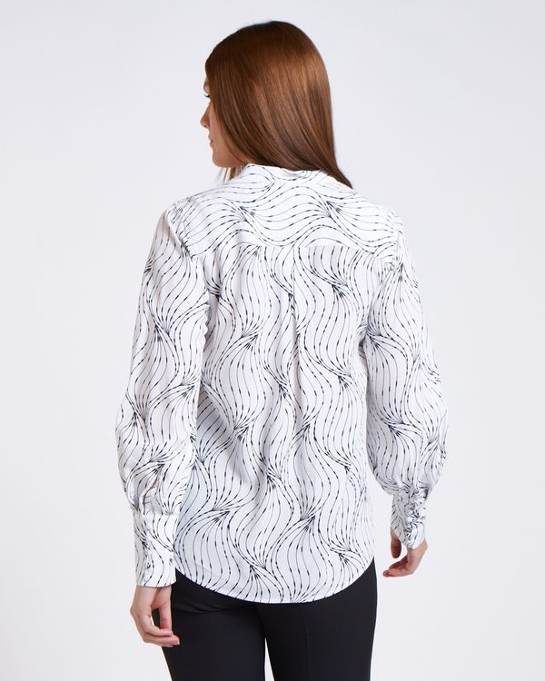 Paul Costelloe Living Studio Mono Swirl Blouse