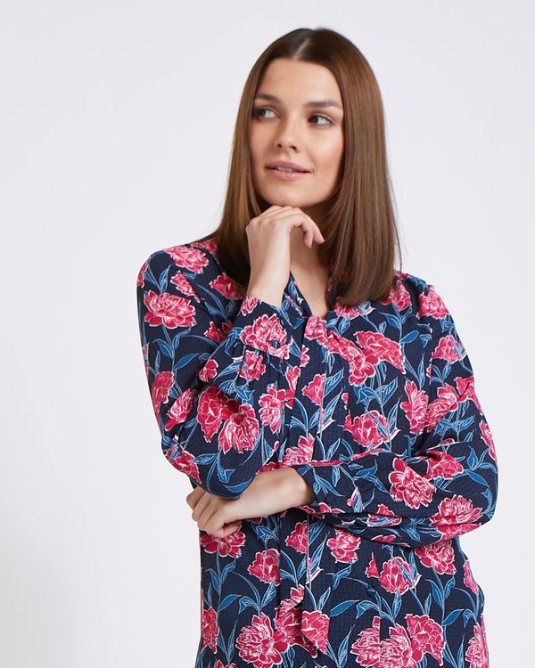 Paul Costelloe Living Studio Floral Tie Front Blouse