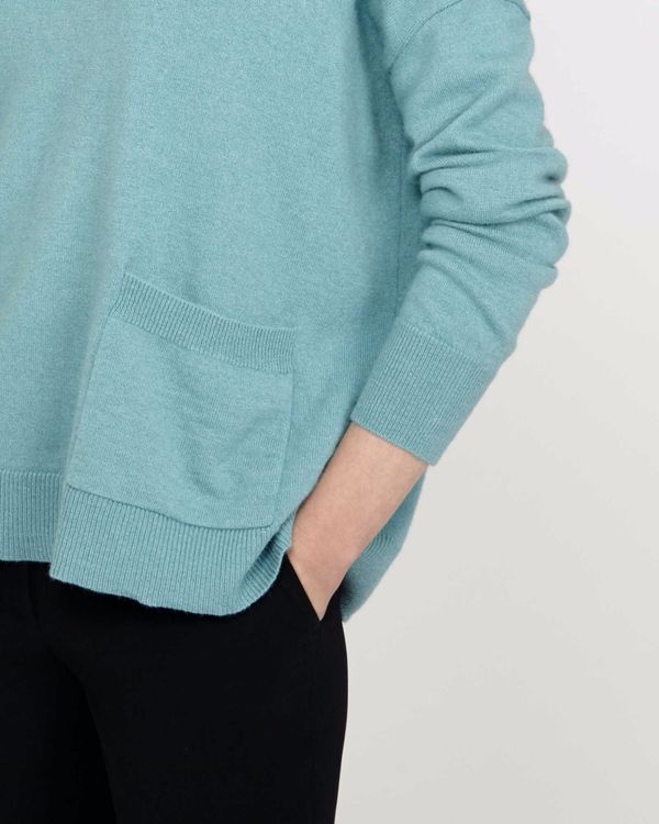 Carolyn Donnelly The Edit Blue Pocket Sweater