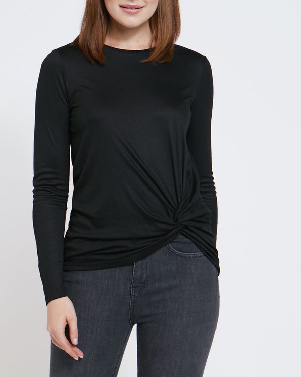 Paul Costelloe Living Studio Black Twist Front Top