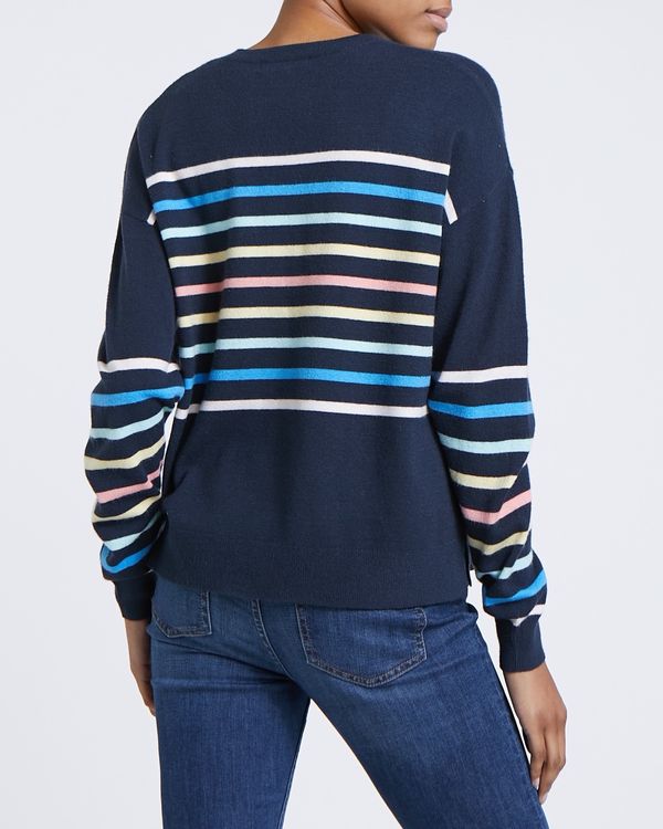 Rainbow Stripe Crew-Neck Jumper
