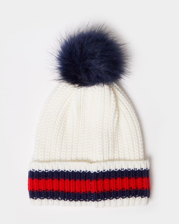 Savida Bee Embellished Stripe Hat