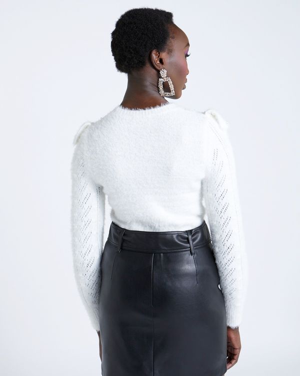 Savida Embellished Jumper With Ruffle