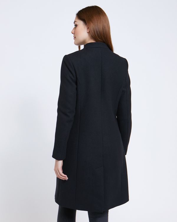 Paul Costelloe Living Studio Black Notch Neck Coat