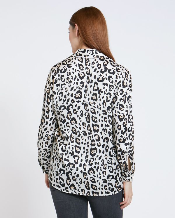 Paul Costelloe Living Studio Leopard Placket Top