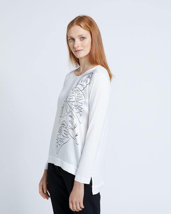 Carolyn Donnelly The Edit Leaf Print Top