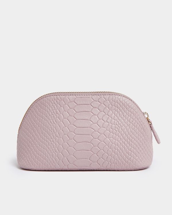 Paul Costelloe Living Studio Blush Leather Small Cosmetic Bag