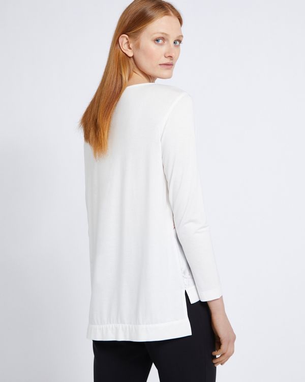 Carolyn Donnelly The Edit High Low Marble Print Top