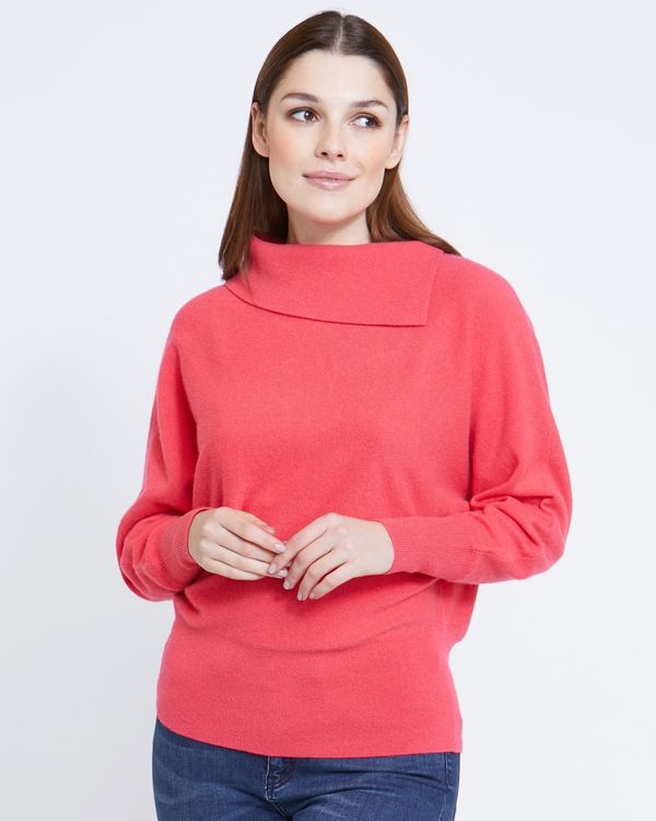 Paul Costelloe Living Studio Coral Cashmere Cowl Neck Jumper