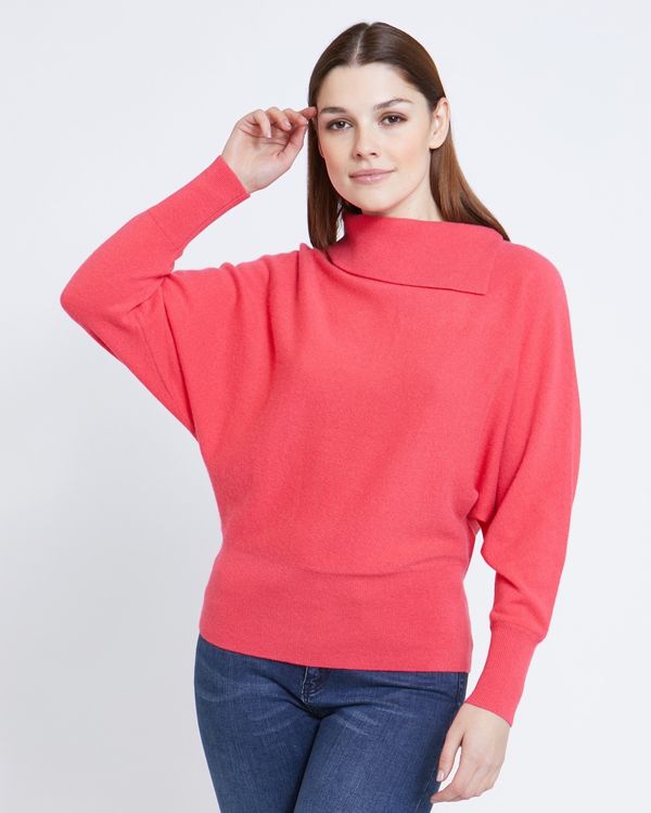 Paul Costelloe Living Studio Coral Cashmere Cowl Neck Jumper
