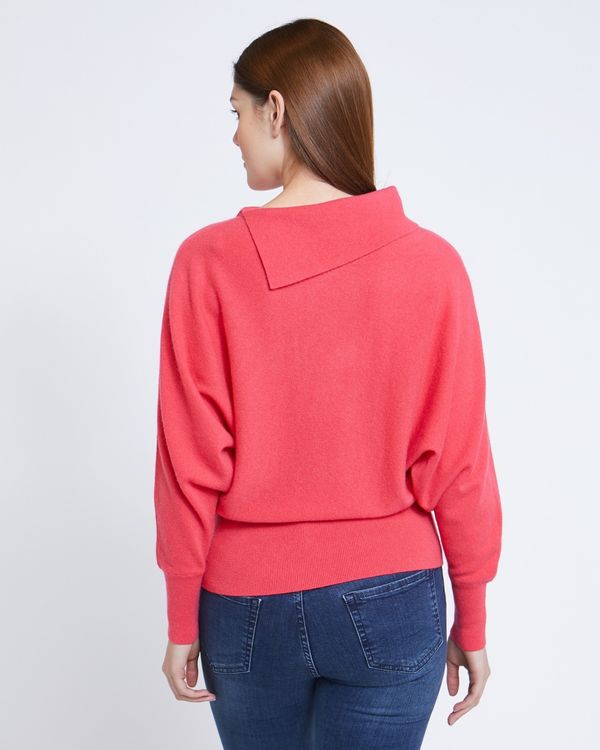 Paul Costelloe Living Studio Coral Cashmere Cowl Neck Jumper